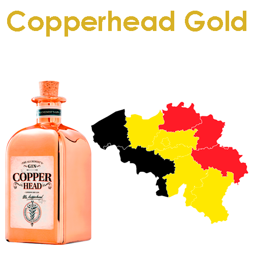 Belgian expression, made with a selection of five botanicals: juniper, cardamom, orange peel, angelica and coriander. It was named after Mr. Copperhead, an alchemist who was looking for the elixir of life. Along the way he produced the recipe for this refreshing gin.